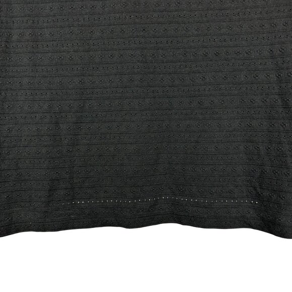 White Stag Womens Plus V-Neck Short Sleeve Black Textured Top Size 22W - Picture 3 of 7